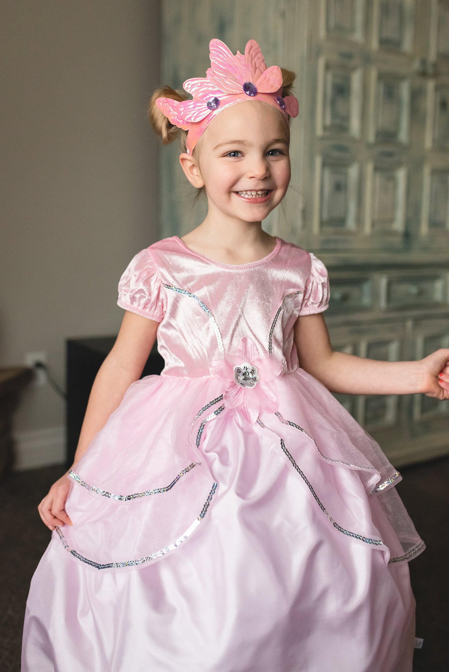 Robe de princesse rose royale
