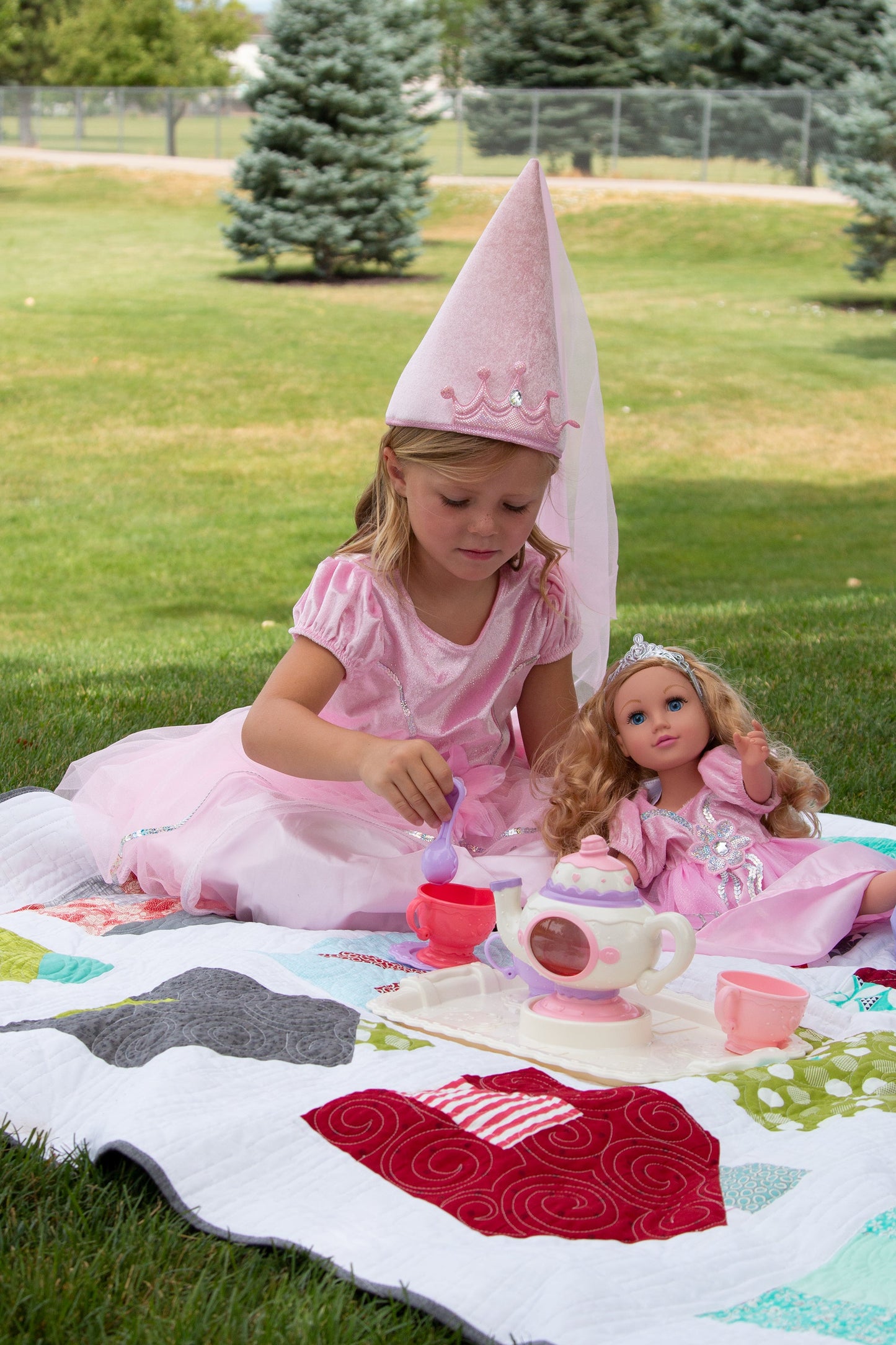 Robe de princesse rose royale