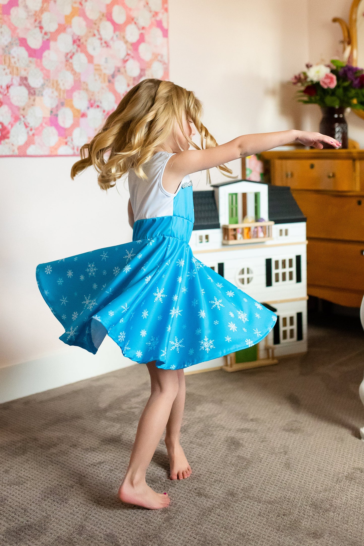 Robe tourbillonnante sur glace