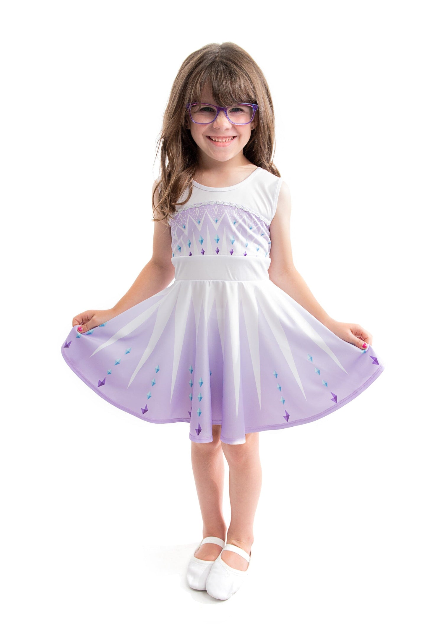 Robe tourbillonnante du couronnement de glace 