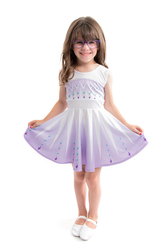 Robe tourbillonnante du couronnement de glace 