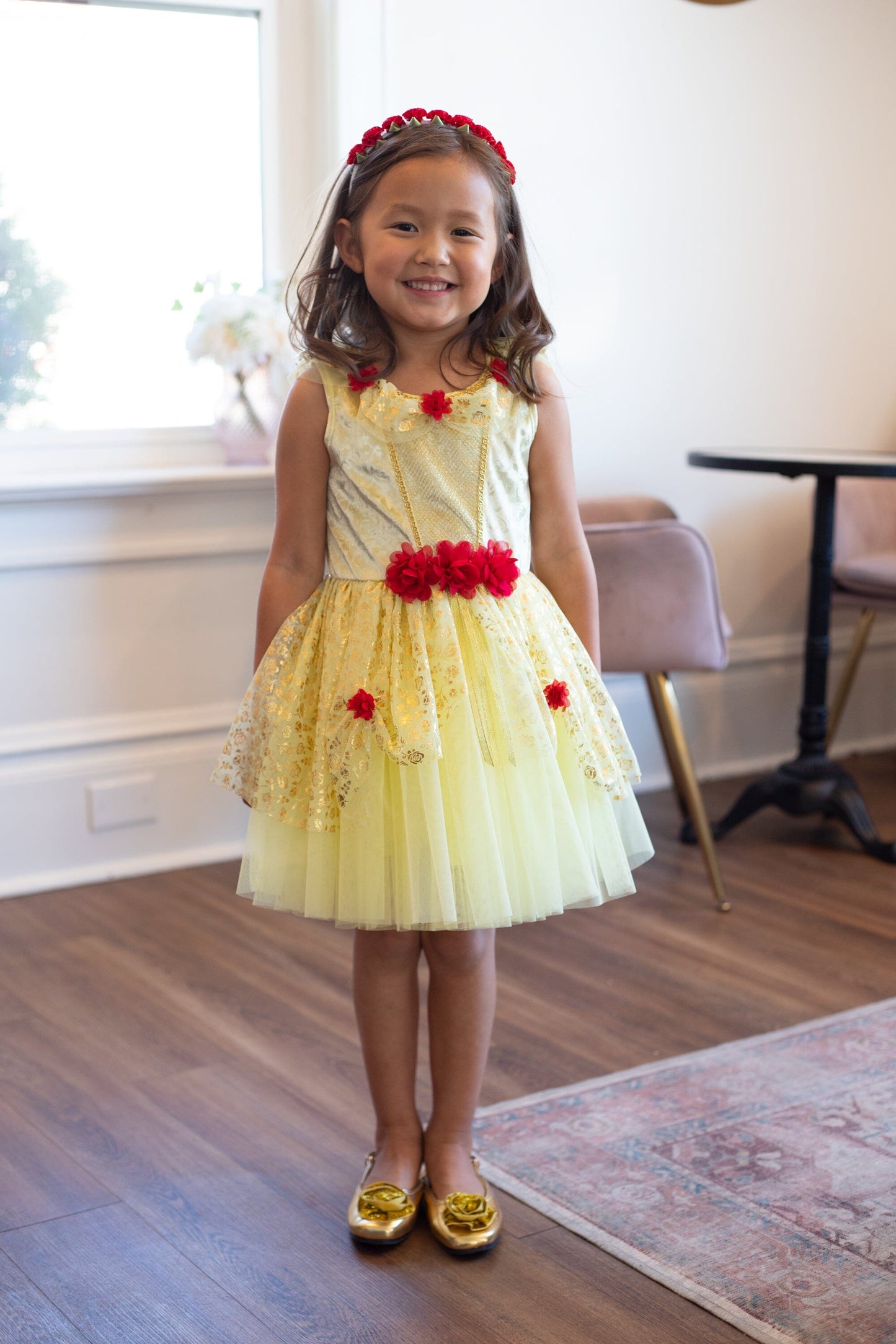 Robe de soirée beauté jaune 