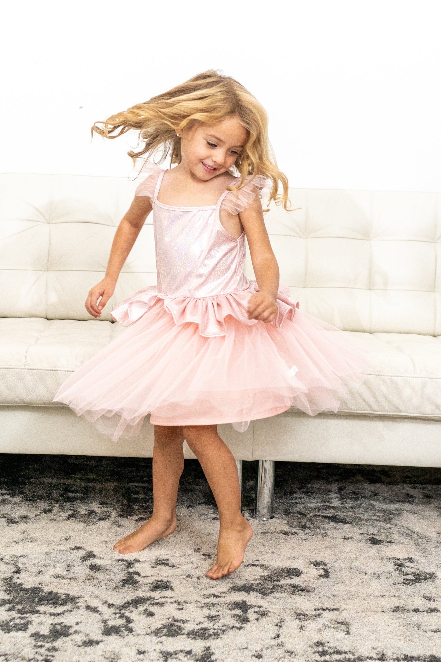 Robe tutu en or rose 