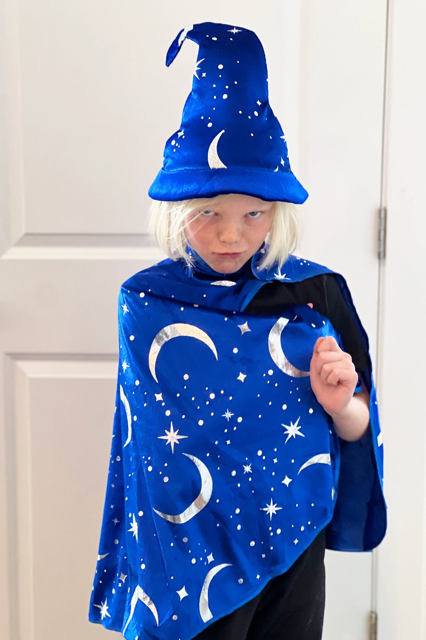 Chapeau de sorcier bleu royal