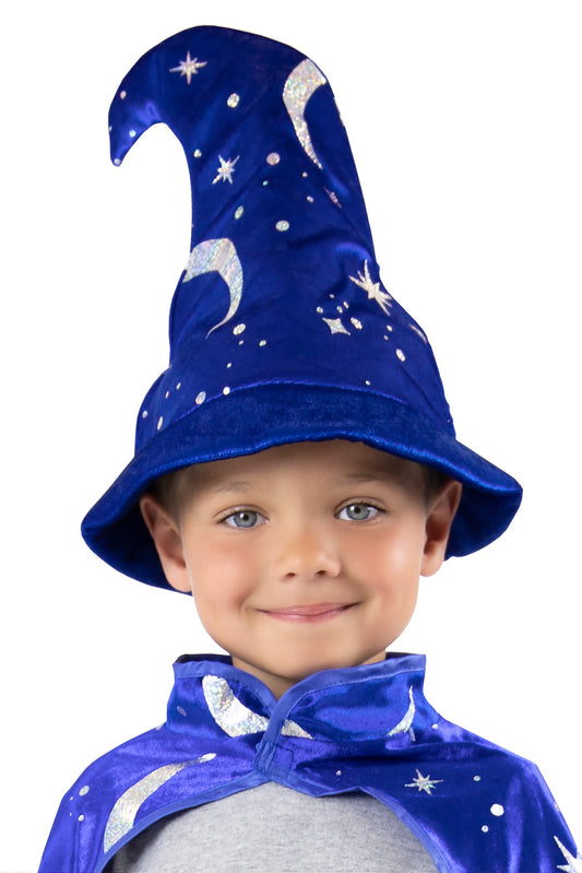 Chapeau de sorcier bleu royal