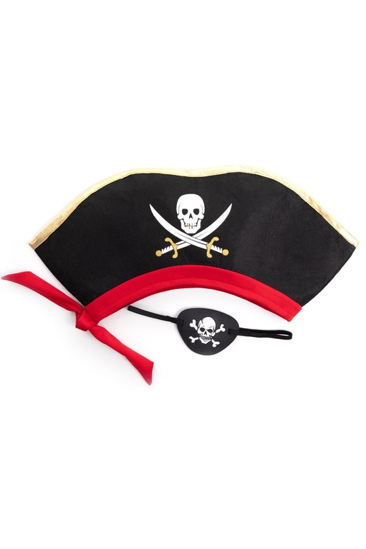 Chapeau de pirate de luxe et cache-œil