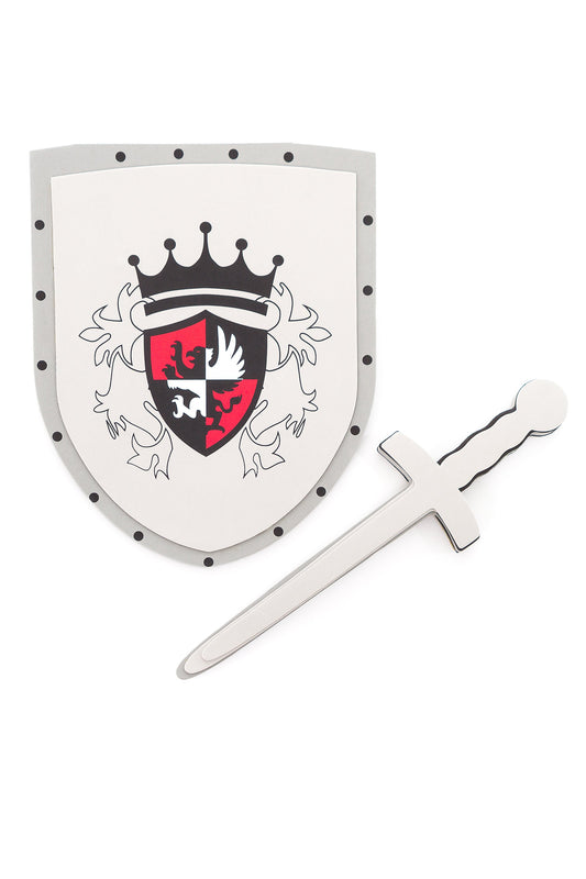 Ensemble épée et bouclier rouges