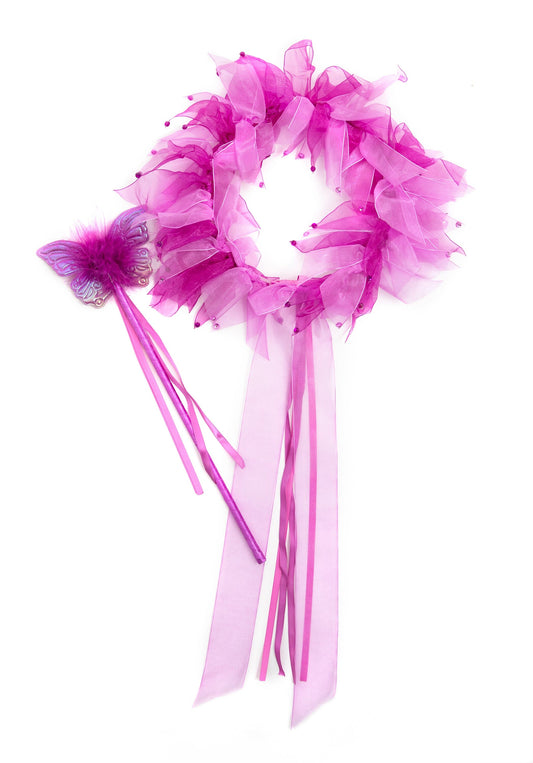 Halo et baguette de fée violette