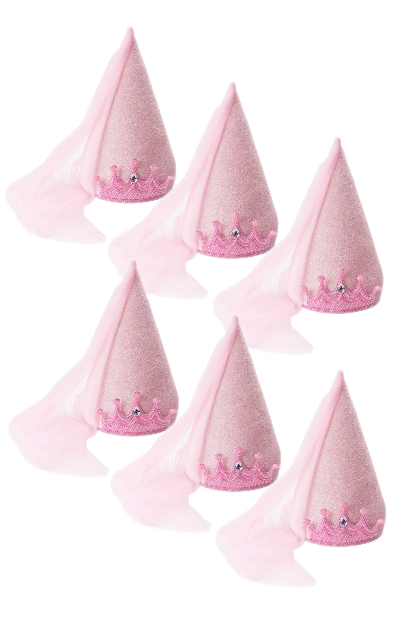 Chapeau cône de princesse rose