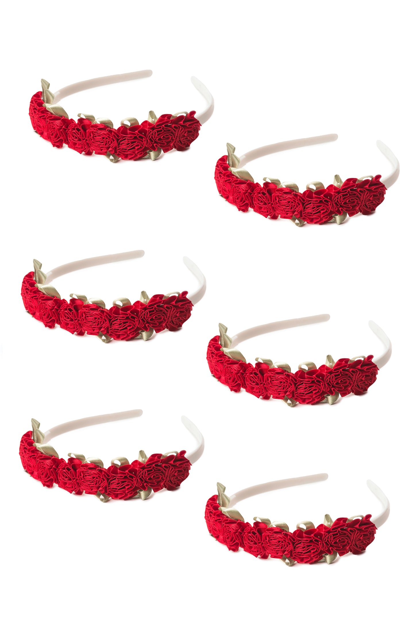 Bandeau à fleurs rouges