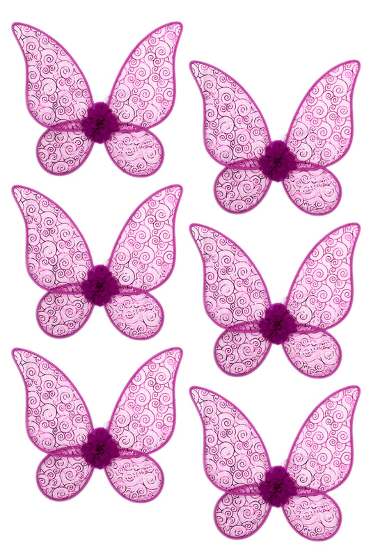 Ailes de fée à fleurs violettes
