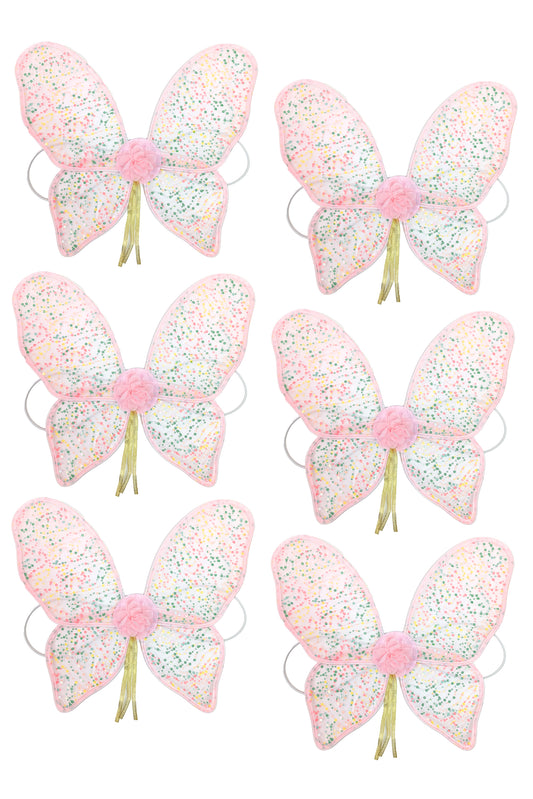 Ailes de fée roses scintillantes