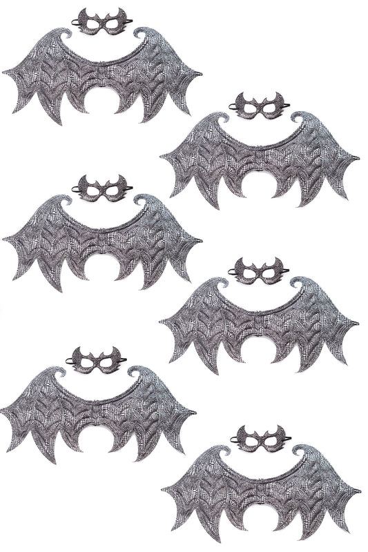 Ensemble d'ailes et de masques de dragon noir