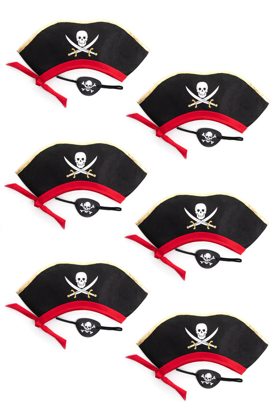 Chapeau de pirate de luxe et cache-œil