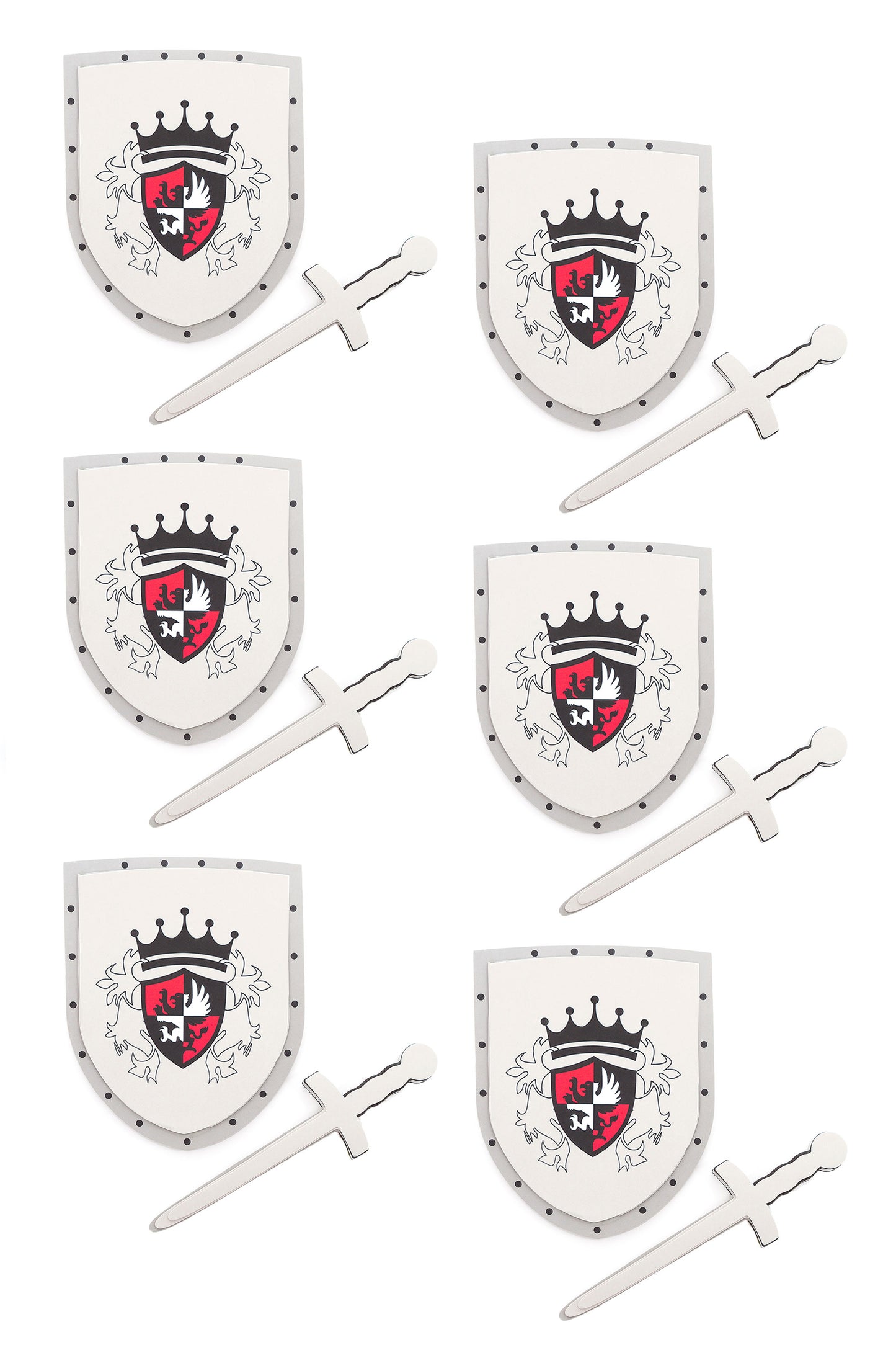 Ensemble épée et bouclier rouges