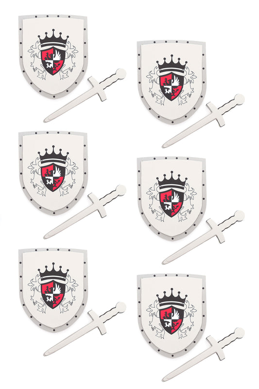 Ensemble épée et bouclier rouges