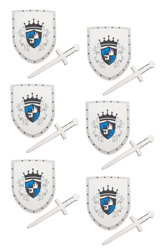 Ensemble épée et bouclier bleu