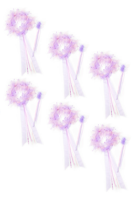 Halo et baguette de fée lilas