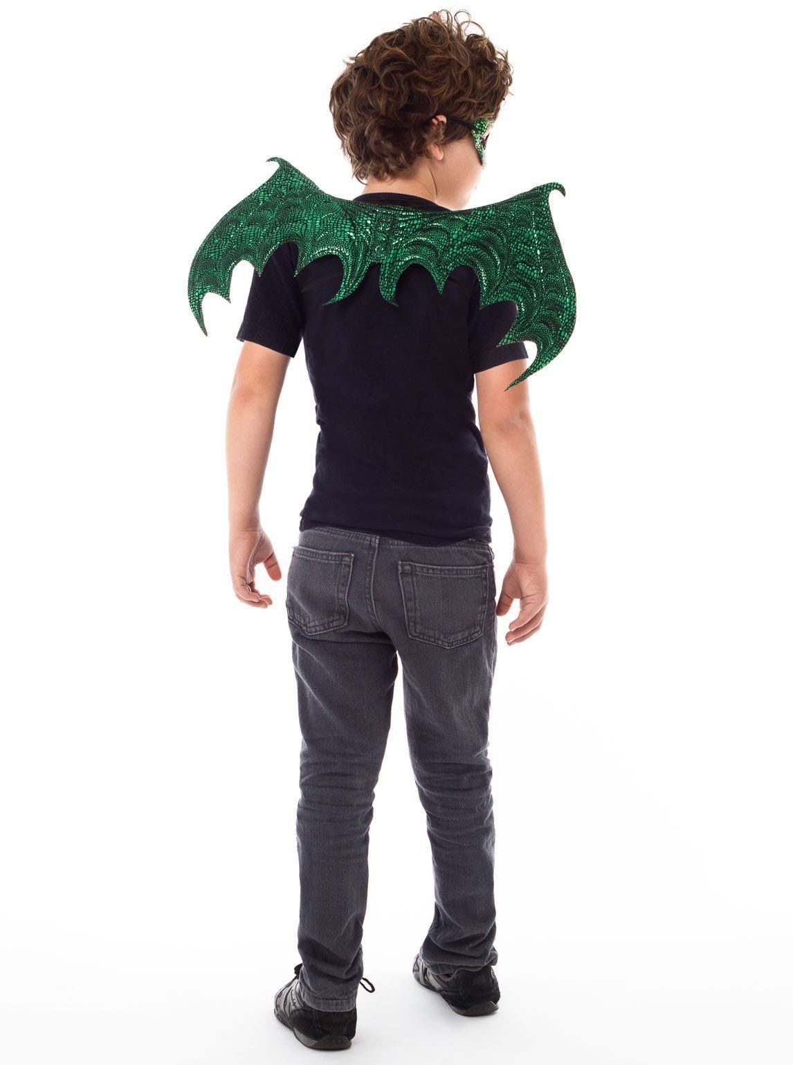 Knight And Adventure Cape Sets - Green Dragon Wing & Mask Set